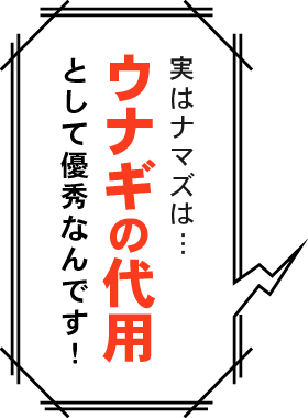 実はナマズは…ウナギの代用として優秀なんです！